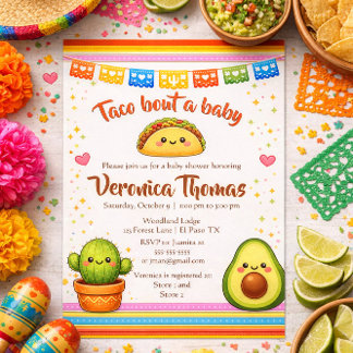 Taco om en babyfest inbjudningar