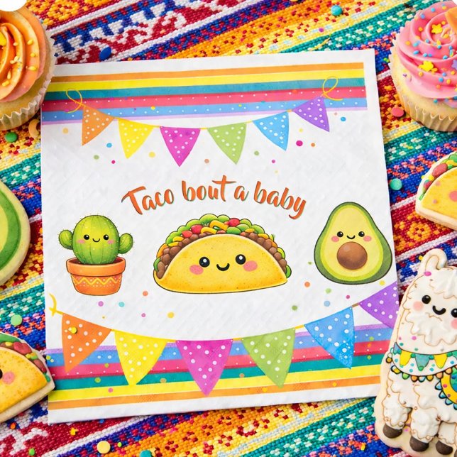 Taco om en babyfest pappersservett (Skapare uppladdad)