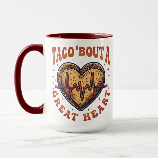 Taco om en fantastisk hjärta Cinco De Mayo Sjukskö Mugg (Vänster)