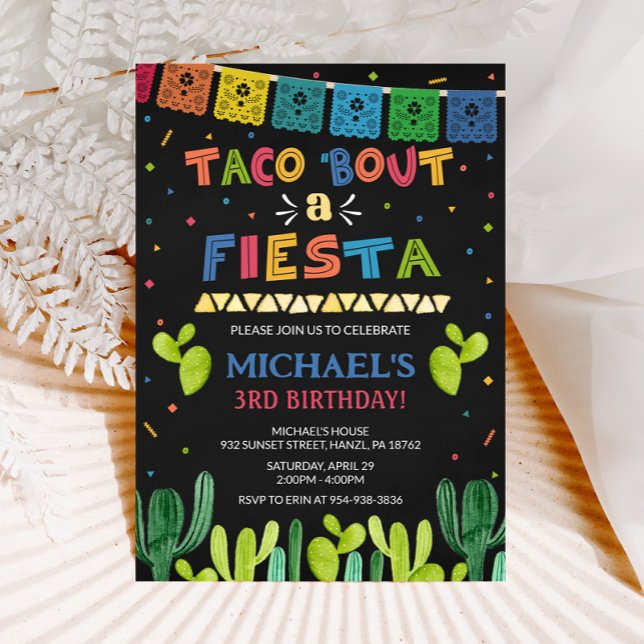 Taco om en fiestasinbjudan inbjudningar (Skapare uppladdad)