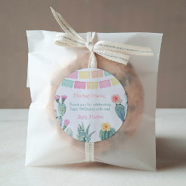 Taco om en liten babyskare Party Tack Runt Klistermärke