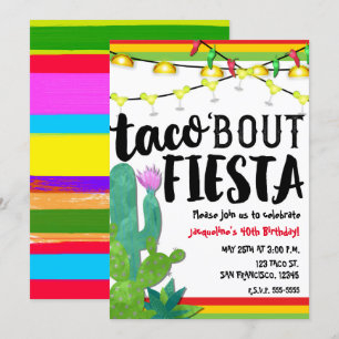 TACO OM FEST Födelsedagsfest Cinco De Mayo Inbjudningar