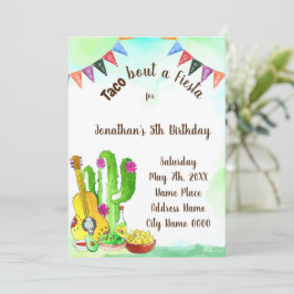 Taco om Fiesta Birthday-inbjudan Inbjudningar
