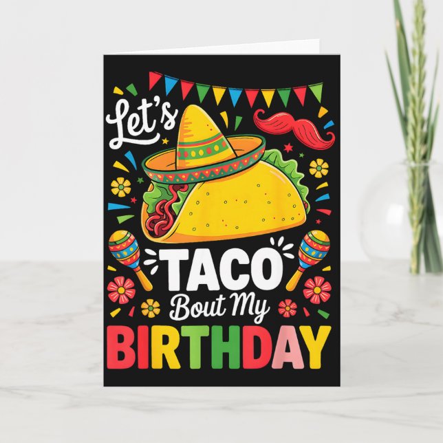Taco om födelsedag rolig cinco de mayo mexikansk kort (Framsida)