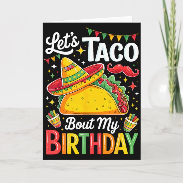 Taco om födelsedag rolig cinco de mayo mexikansk kort (Framsida)