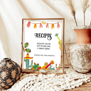 Taco om Kärlek cactus Taco Recipes Card Bord-tecke Poster