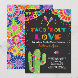 Taco om kärlek fiesta par sällskap baby shower inb inbjudningar