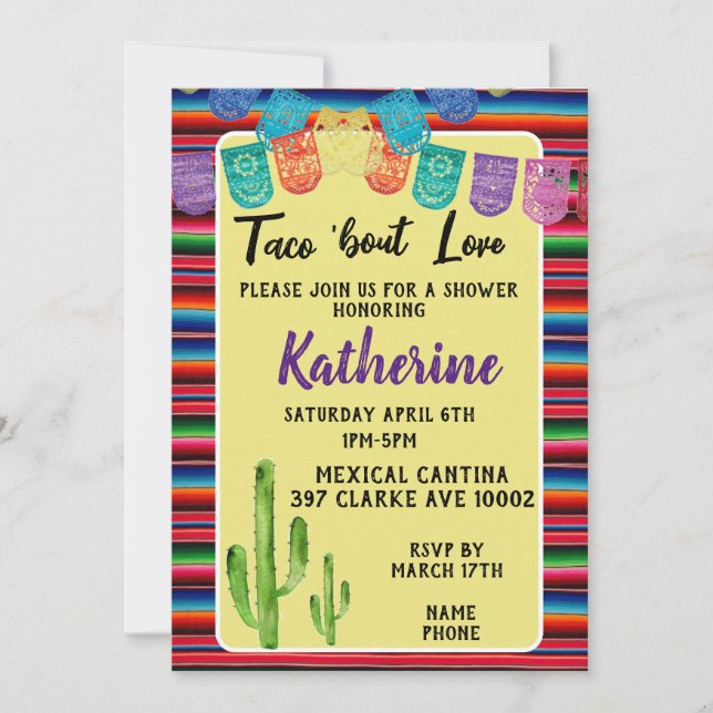 Taco "om Kärlek Inbjudningar (Framsida)