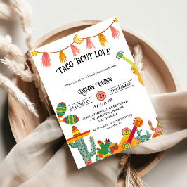 Taco om kärlek par baby shower bröllopsinbjudninga