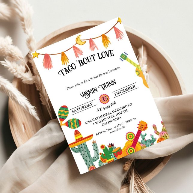 Taco om kärlek par baby shower bröllopsinbjudninga (Skapare uppladdad)