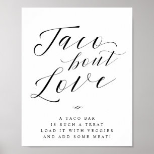 Taco om kärlek Taco Bar Bröllopsskylt Poster