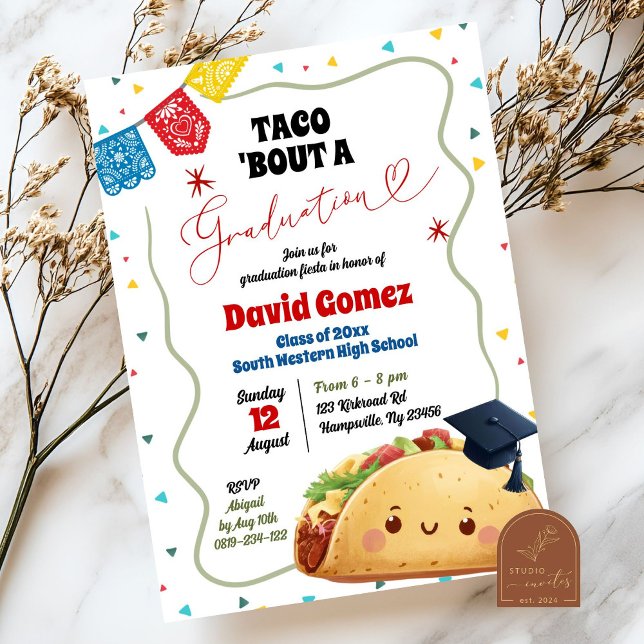 Taco Om Mexikansk Examenfest Inbjudningar (Skapare uppladdad)