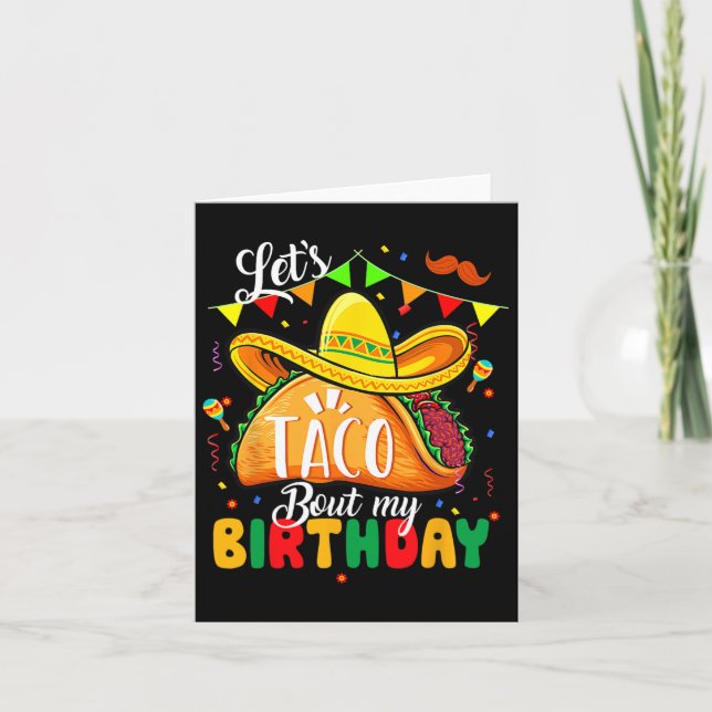Taco om min födelsedag Cinco De Mayo Mexican Kort (Framsida)