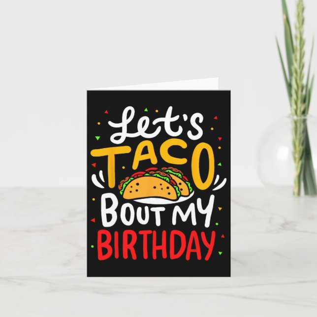 Taco om min födelsedag Cinco De Mayo Mexican Kort (Framsida)
