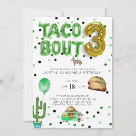 Taco om tre | Inbjudan till tredje födelsedagen