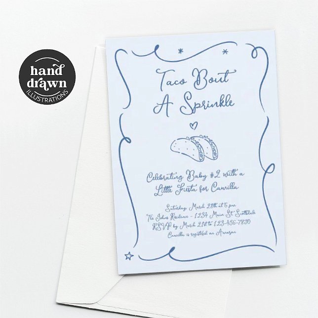 Taco på en baby-sprinkle-inbjudan inbjudningar (Skapare uppladdad)