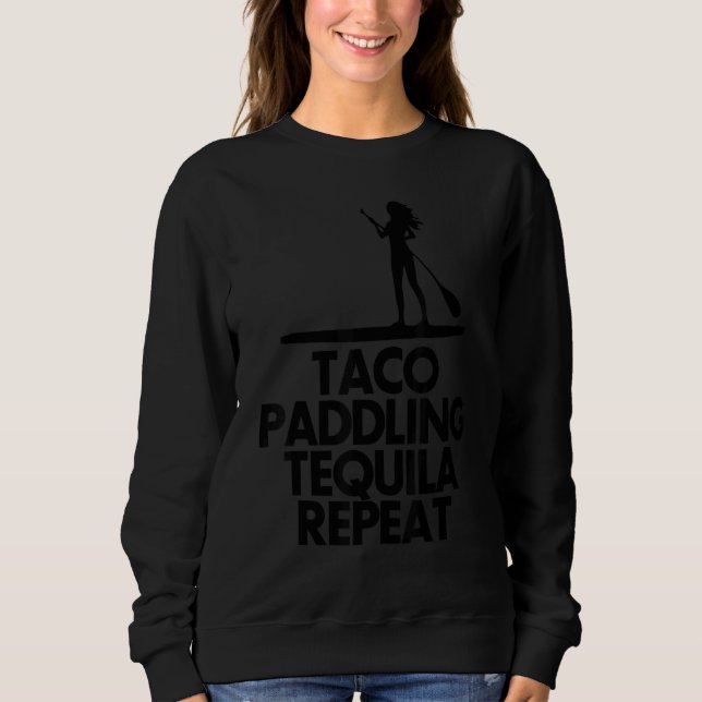 Taco Paddling Tequila Repeat   Men Paddle Boarding T Shirt (Framsida)
