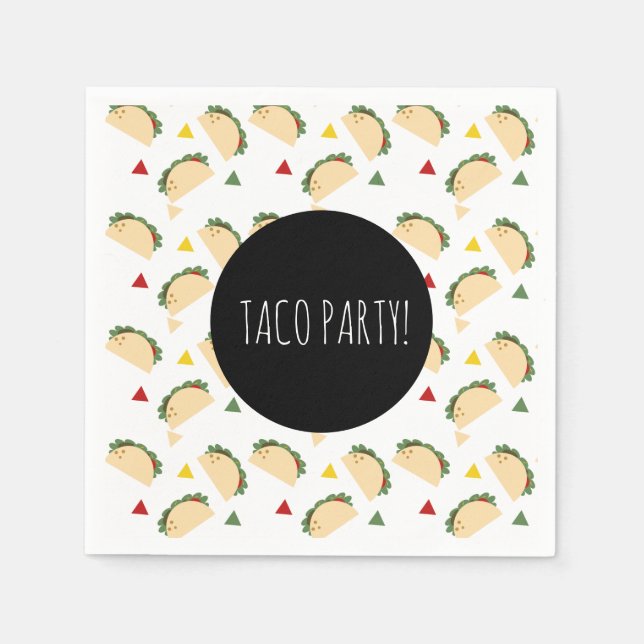 Taco Party Birthday Pappersservett (Framsidan)