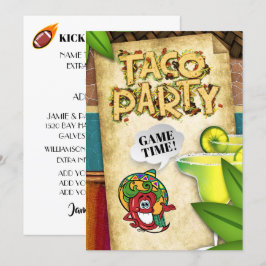 Taco Party Fotboll Nyår Inbjudan