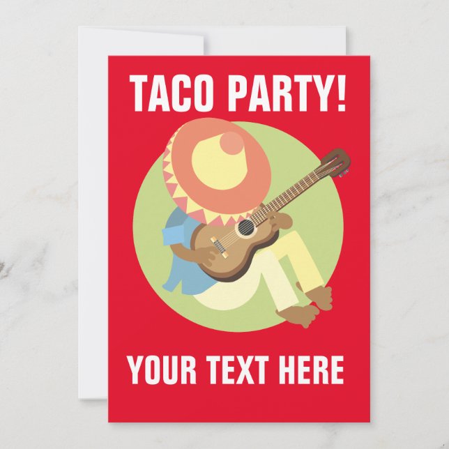 TACO PARTY INVITATIONS INBJUDNINGAR (Framsida)