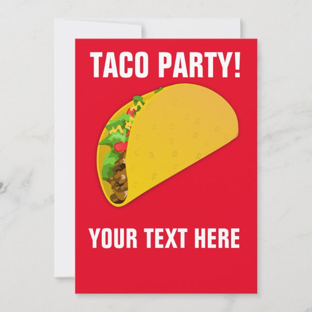 TACO PARTY INVITATIONS INBJUDNINGAR (Framsida)