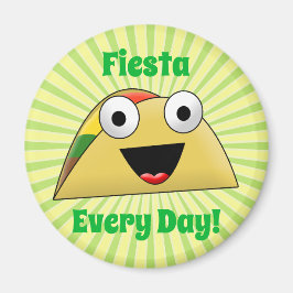 Taco Party varje dag Fiesta Cute Funny Magnet
