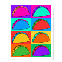 Taco Pop Art Poster