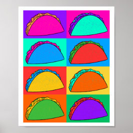 Taco Pop Art Poster