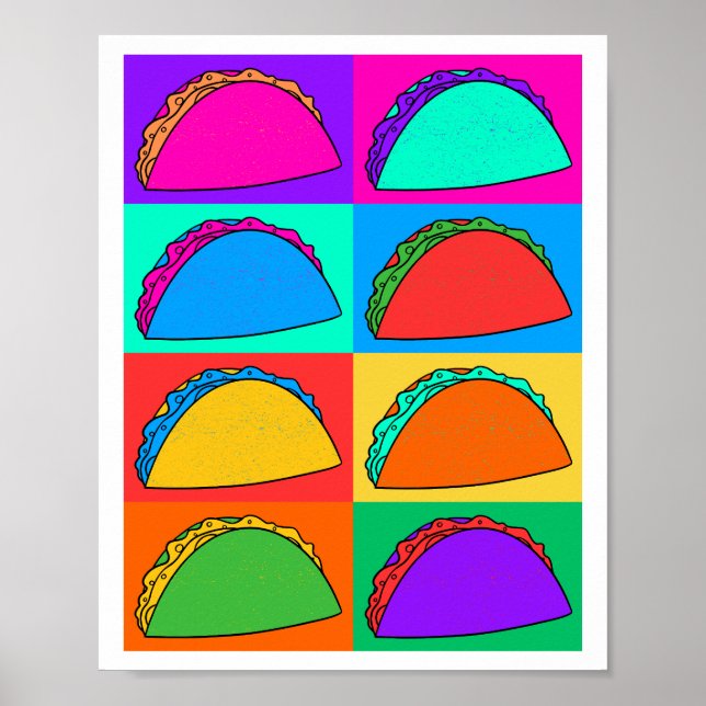 Taco Pop Art Poster (Framsidan)