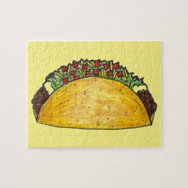Taco Print Mexican Food Tacos Foodie Puzzle Pussel