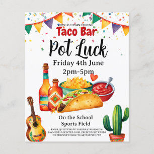 taco pub Pot tur Party-insamlare Flygblad