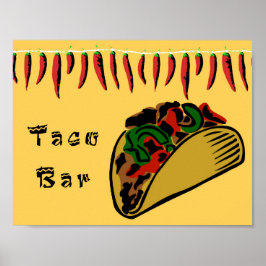 Taco Pub Sign Poster