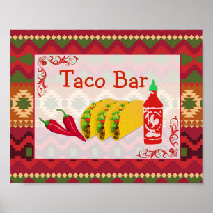 Taco Pub Sign Poster