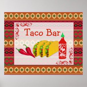 Taco Pub Sign Poster