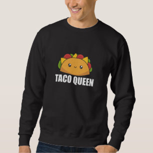 Taco Queen Cinco De Mayo Tacos Funny Lång Ärmad Tröja