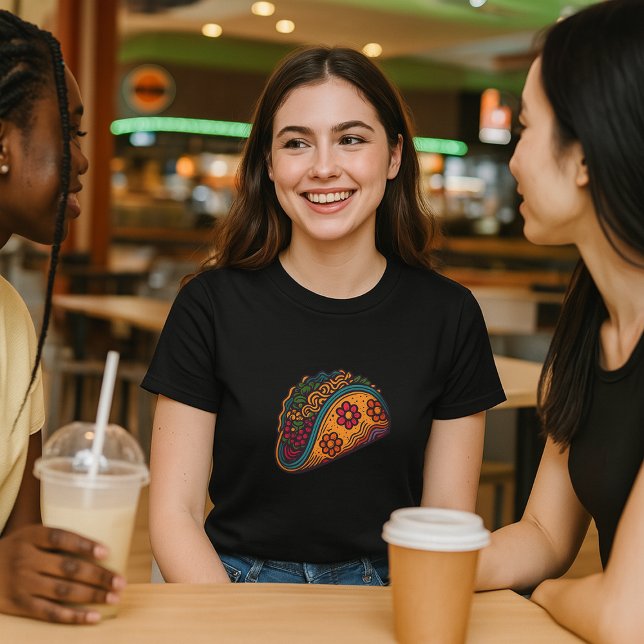 Taco Retro Psykedelisk Konst T Shirt (Skapare uppladdad)