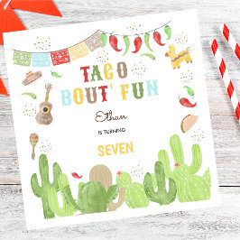 Taco-roligt fiesta mexican-födelsedagen pappersservett