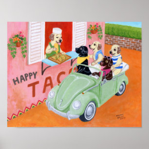 Taco Roligt Labradors Art Print Poster