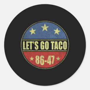 Taco Roligt Låt Oss Gå Taco Tröja Män Kvinnor 2 Runt Klistermärke
