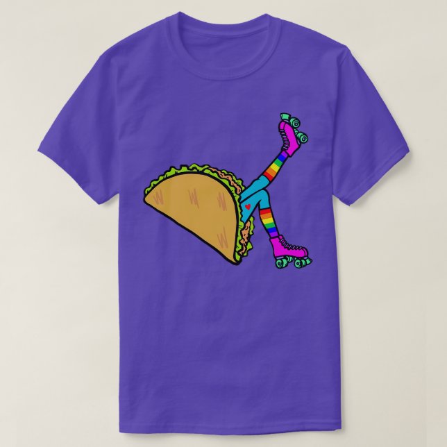 TACO ROLLER GIRL RAINBOW KÄRLEK EDITION SOLO T SHIRT (Design framsida)