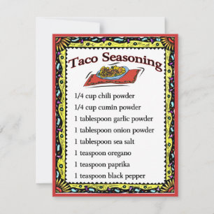 Taco Seasoning-kort, lägg till text
