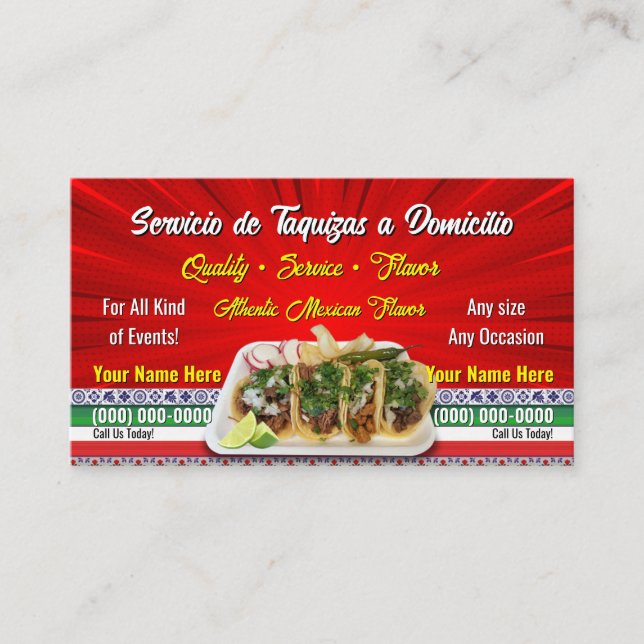 Taco Service Affärskort Visitkort (Framsida)