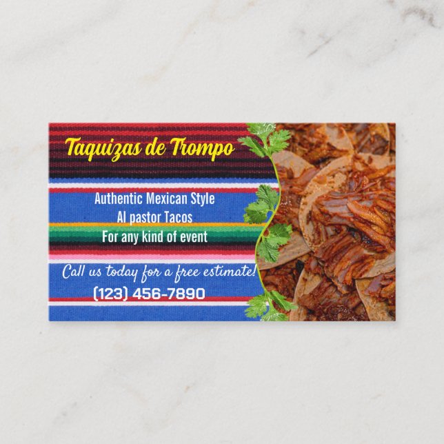 Taco Service Affärskorts Visitkort (Framsida)