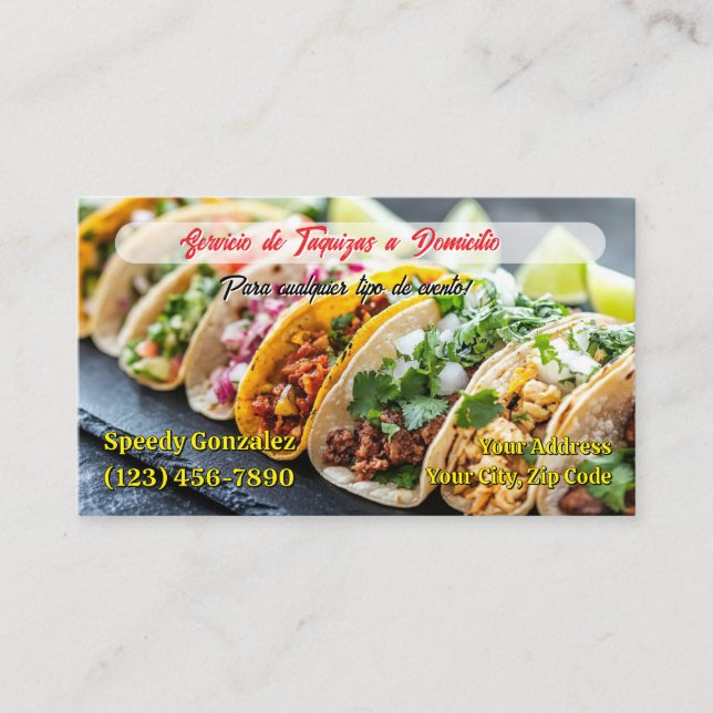 TACO SERVICE BUSINESS CARDS VISITKORT (Framsida)