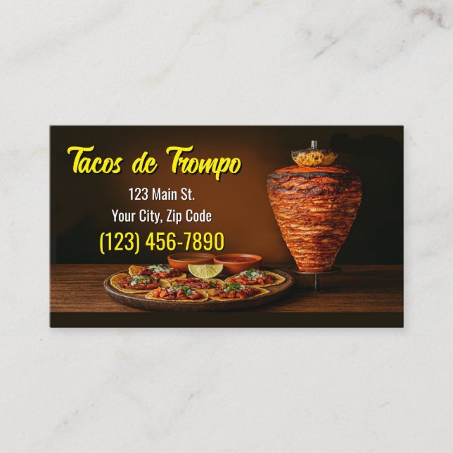 Taco Service Business Cards Visitkort (Framsida)