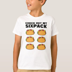 Taco Six Pack Roligt Mexikansk Fitness Gym T Shirt