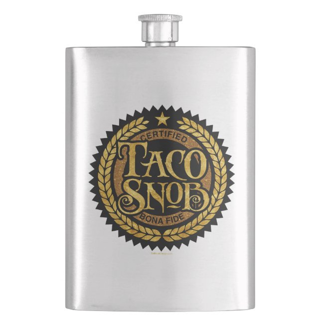 Taco Snob - lustig taco älskare Fickplunta (Framsidan)
