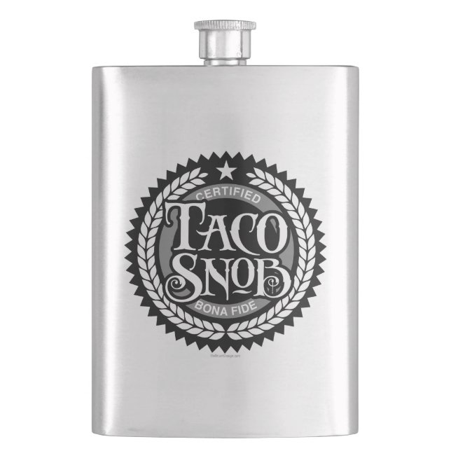 Taco Snob - lustig taco älskare Fickplunta (Framsidan)