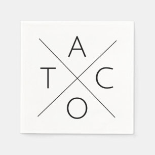 Taco (Spela på Fixer Upper, Waco) Ord Art Pappersservett