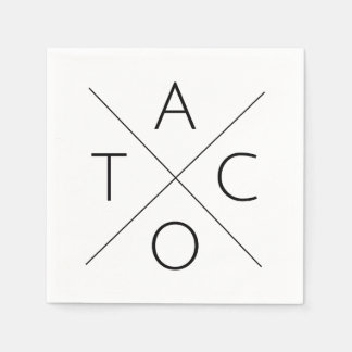 Taco (Spela på Fixer Upper, Waco) Ord Art Pappersservett